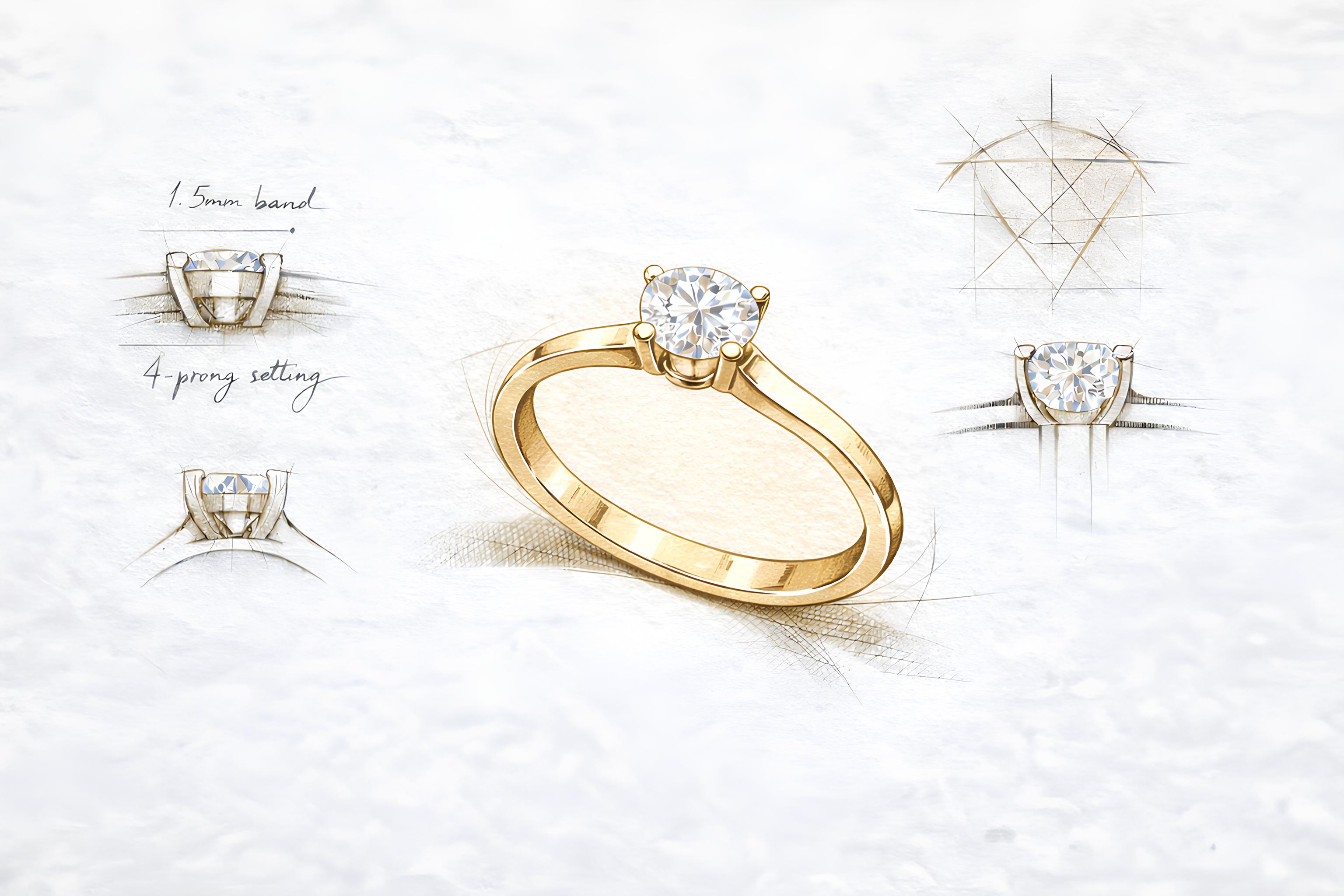 Gold jewelry on stone